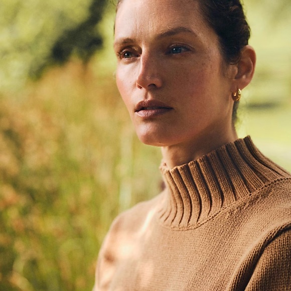 J. Crew cotton Turtleneck Sweater, beige, size S - Picture 5 of 8